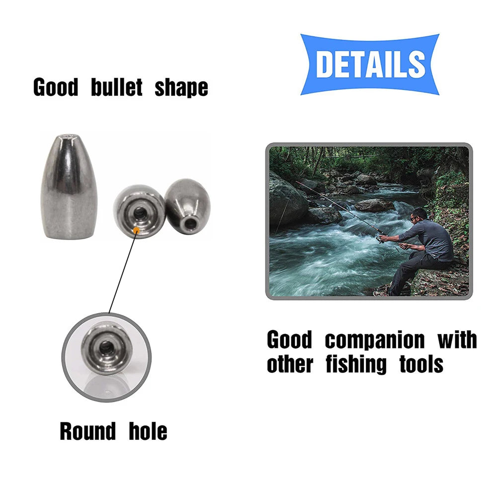 Texas/Carolina Rig Bullet Weights – 20 Pack