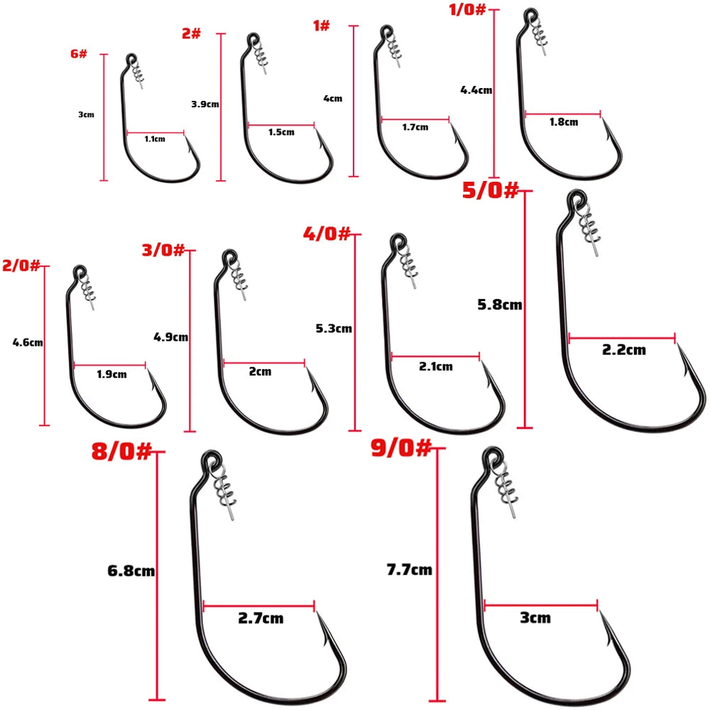 Screw-Lock EWG Worm Hooks – 10 Pack
