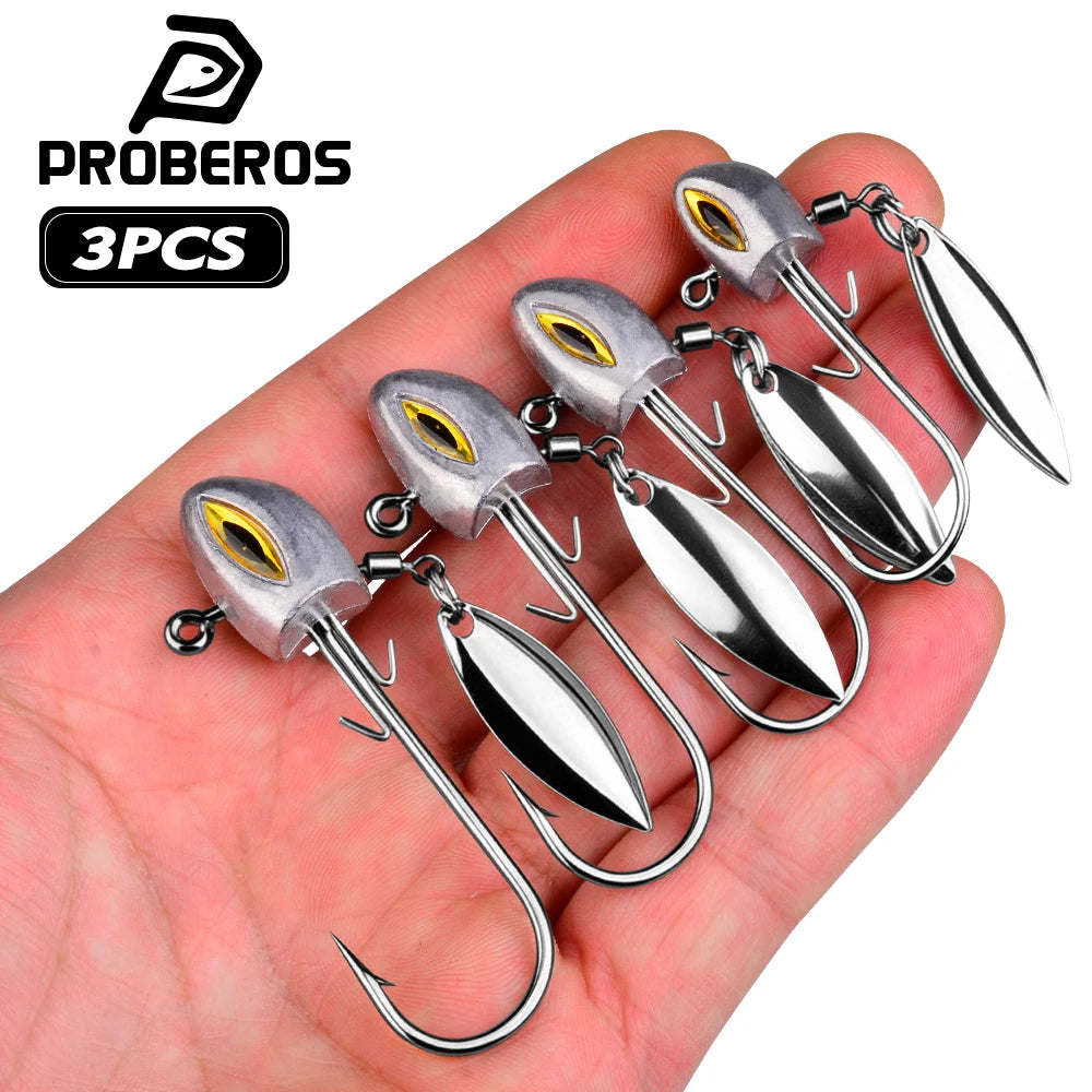 Underspin Jig Heads – 3 Pack