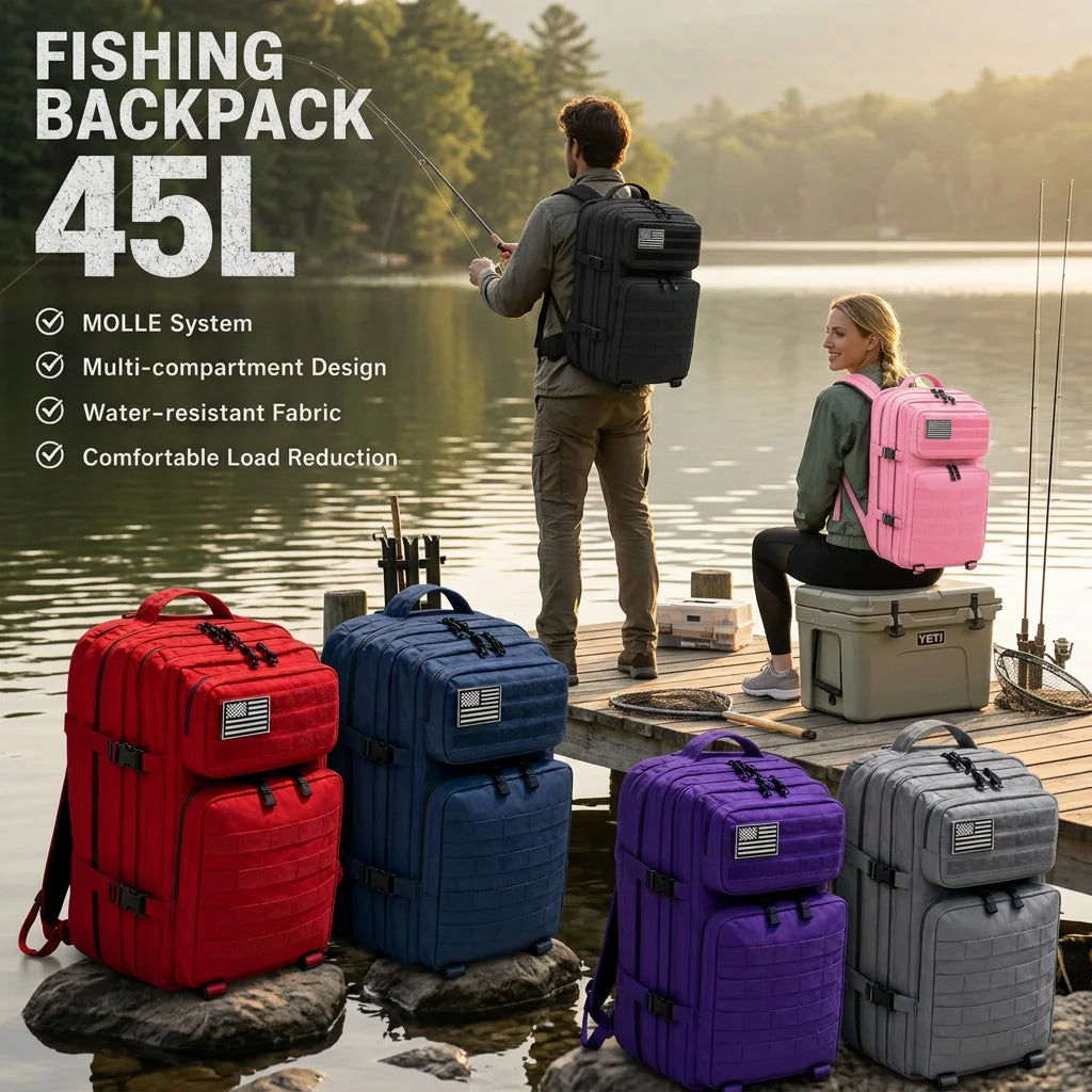 45L Fishing Tackle Backpack