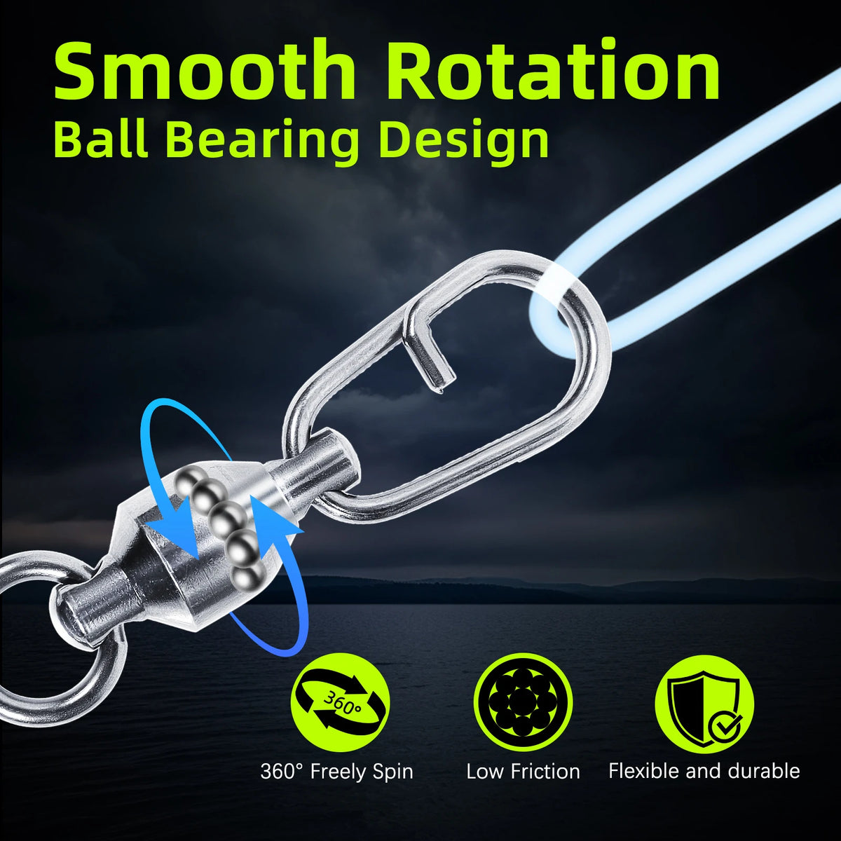 Heavy-Duty Ball Bearing Swivels with Snap