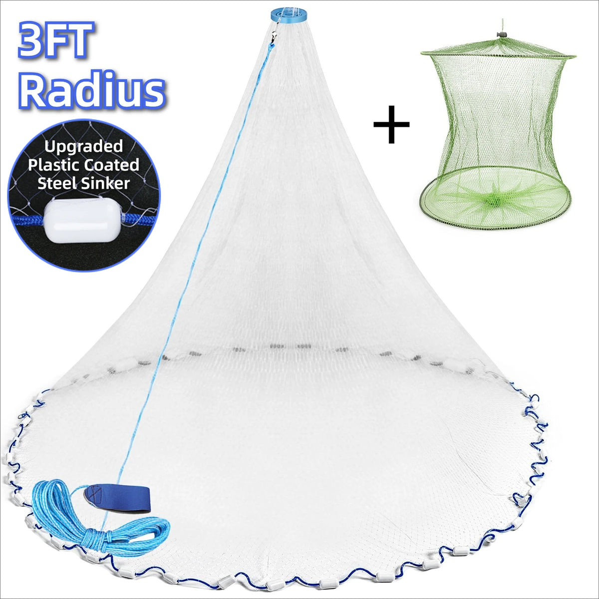 Bait Cast Net with Weighted Edge