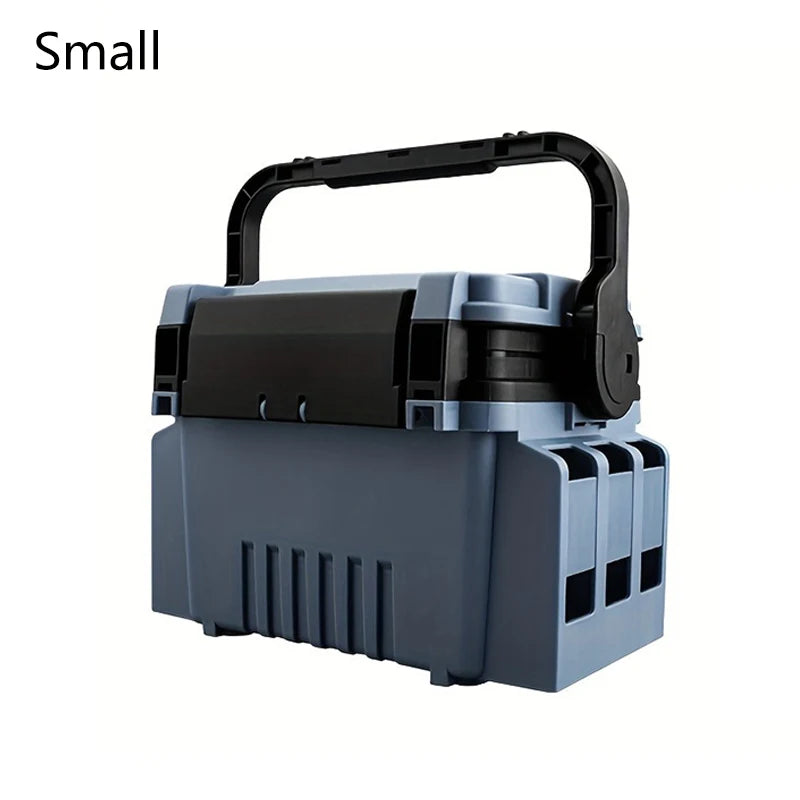 Portable Tackle Box with Rod Holder