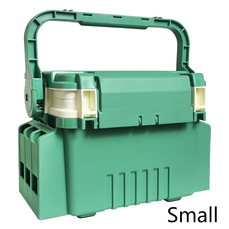 Portable Tackle Box with Rod Holder