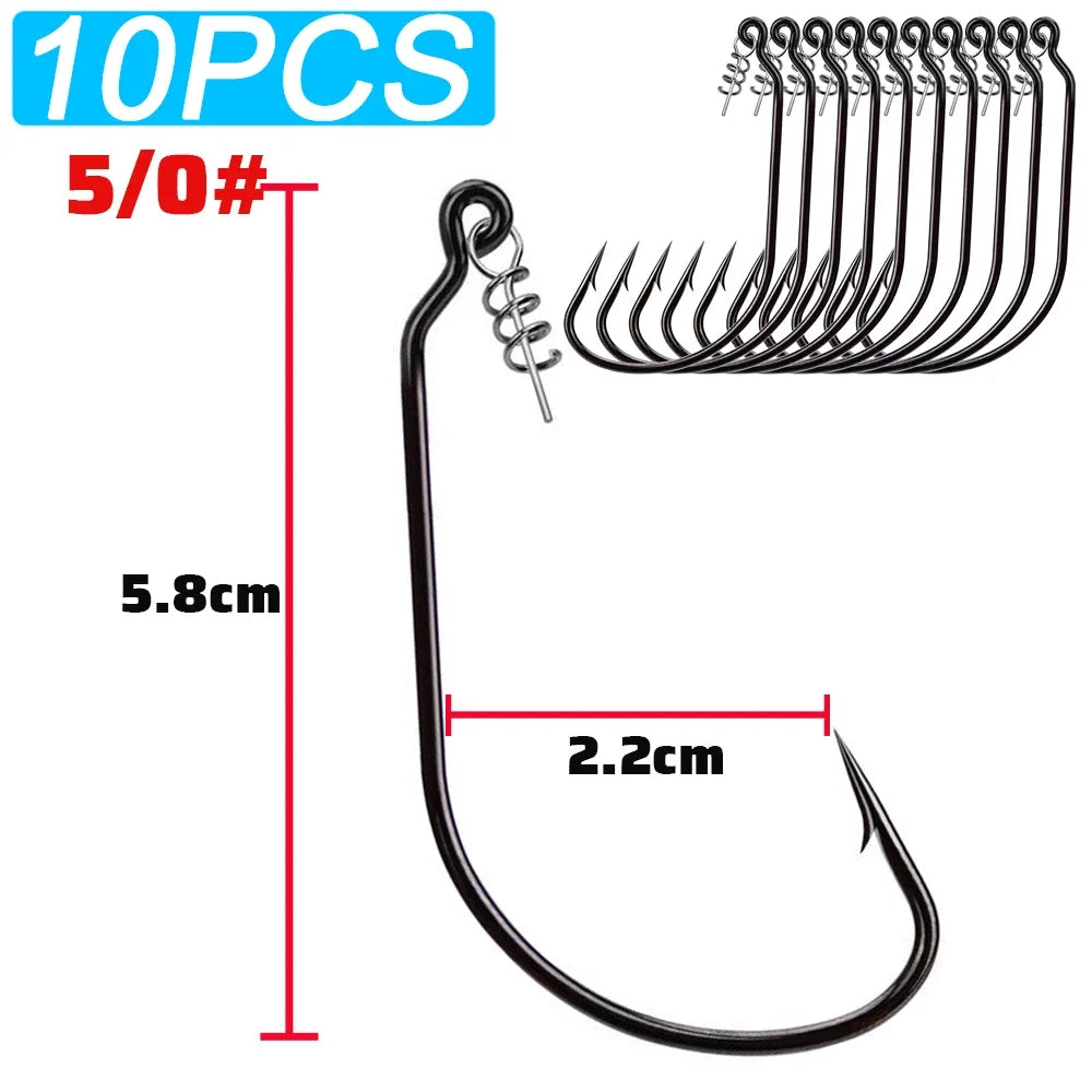 Screw-Lock EWG Worm Hooks – 10 Pack