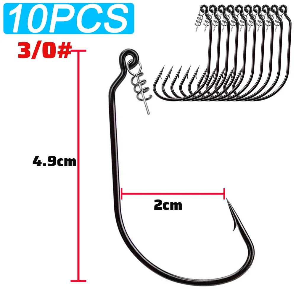 Screw-Lock EWG Worm Hooks – 10 Pack