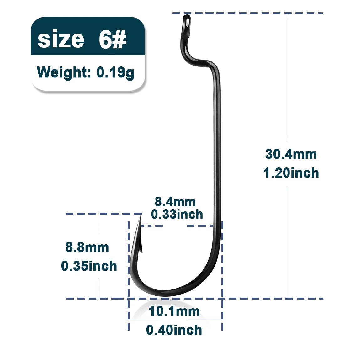 EWG Wide-Gap Worm Hooks