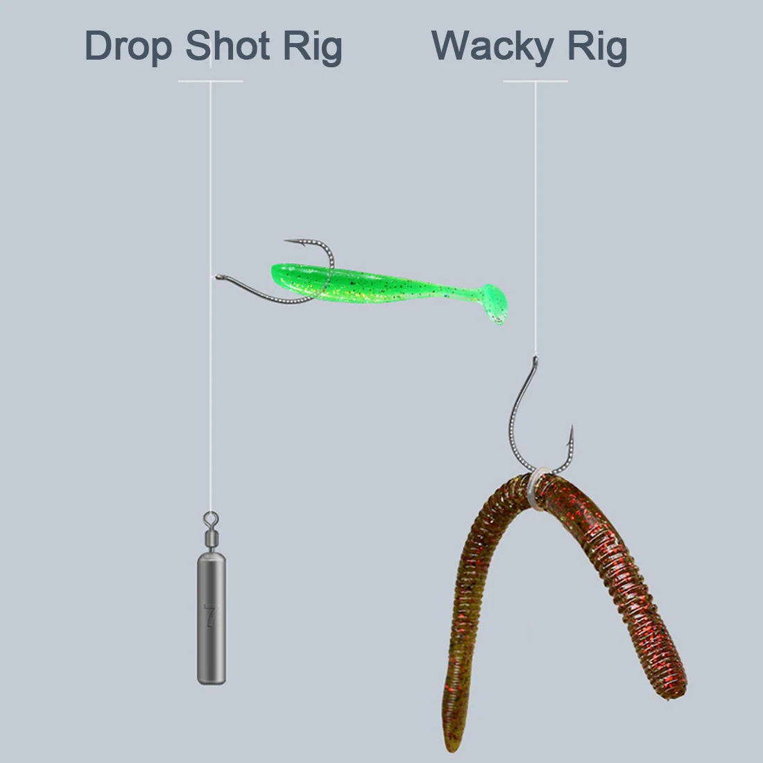 Drop Shot Worm Hooks