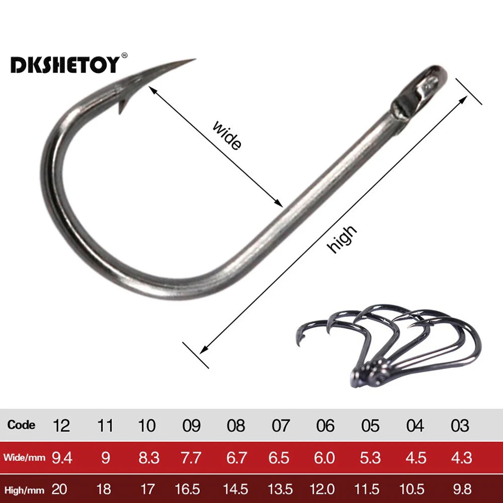 Barbed Fishing Hook Assortment – 100–1000 Pieces