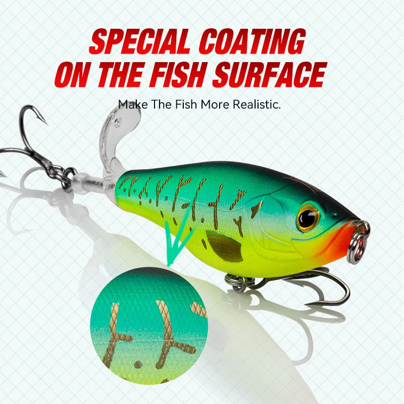 Rotating Tail Topwater Plopper