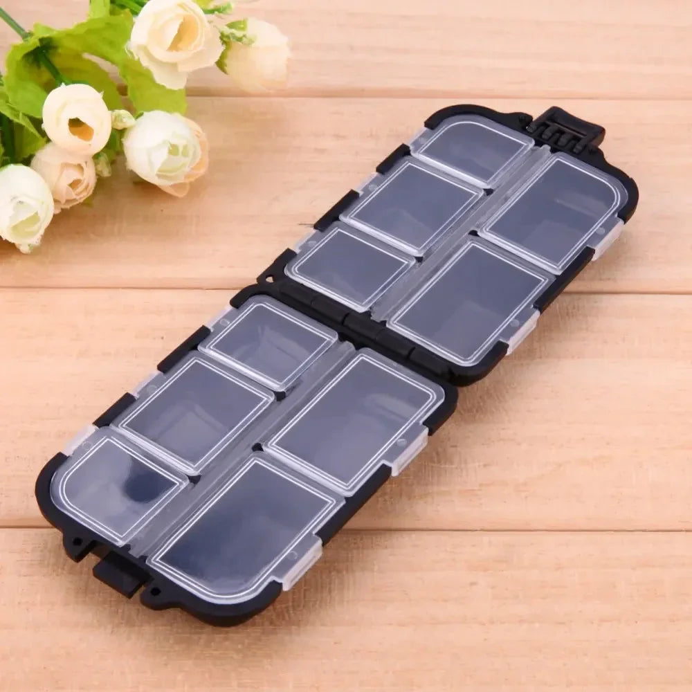 Double-Sided 10-Compartment Tackle Box