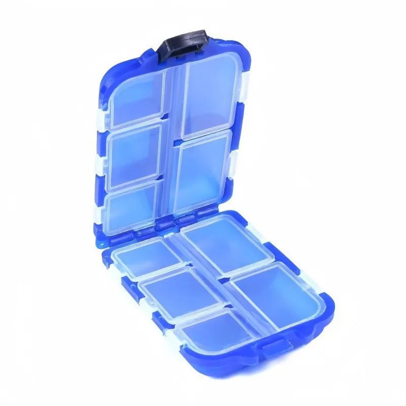 Double-Sided 10-Compartment Tackle Box