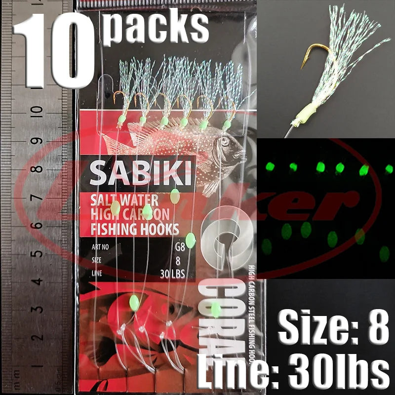 Glow Sabiki Fishing Rig