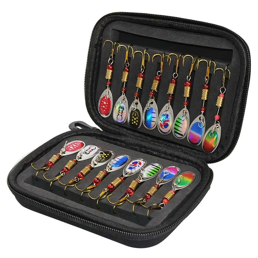 Inline Spinner Lure Kit – 16 Piece