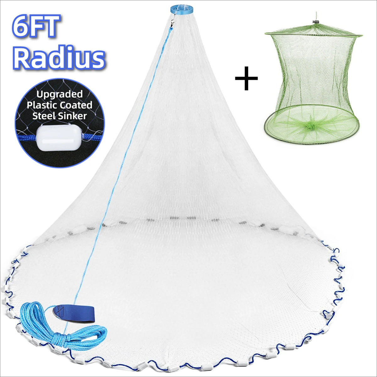 Bait Cast Net with Weighted Edge