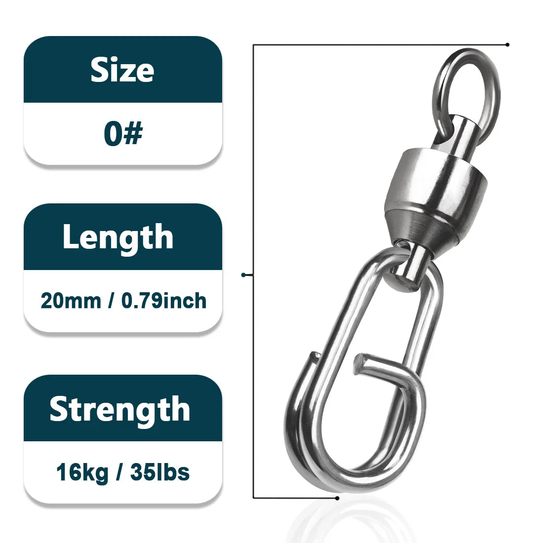 Heavy-Duty Ball Bearing Swivels with Snap