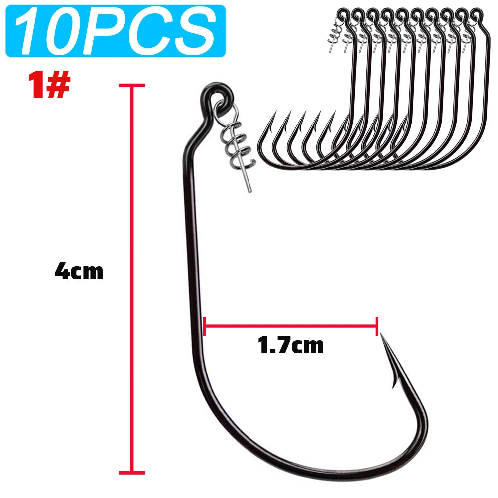 Screw-Lock EWG Worm Hooks – 10 Pack