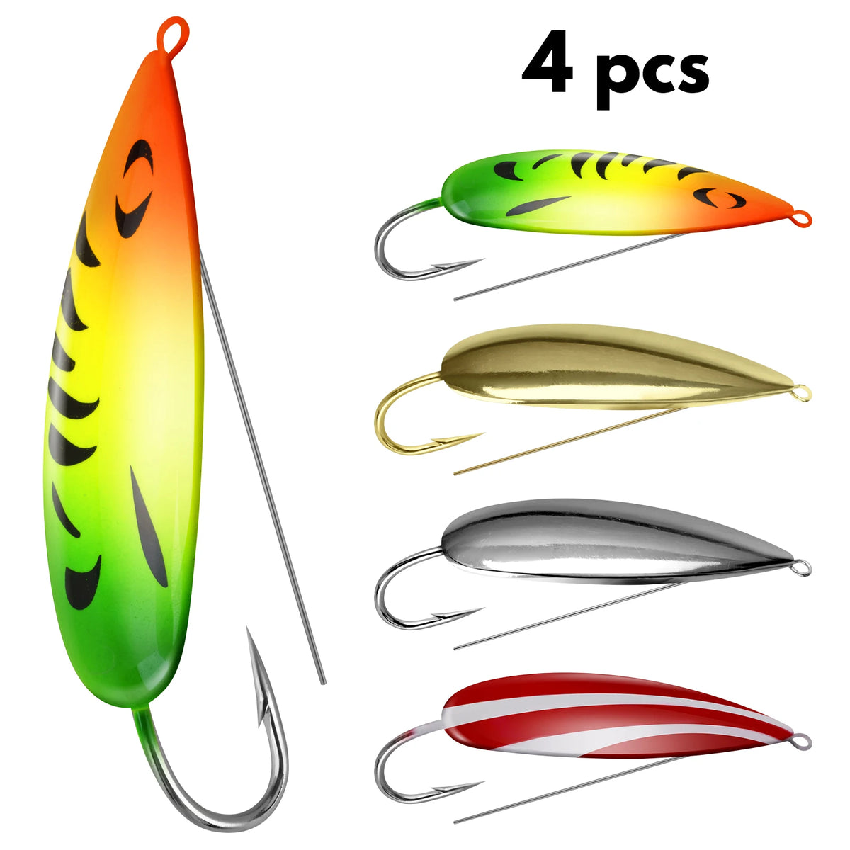 Weedless Fishing Spoons – 4 Pack