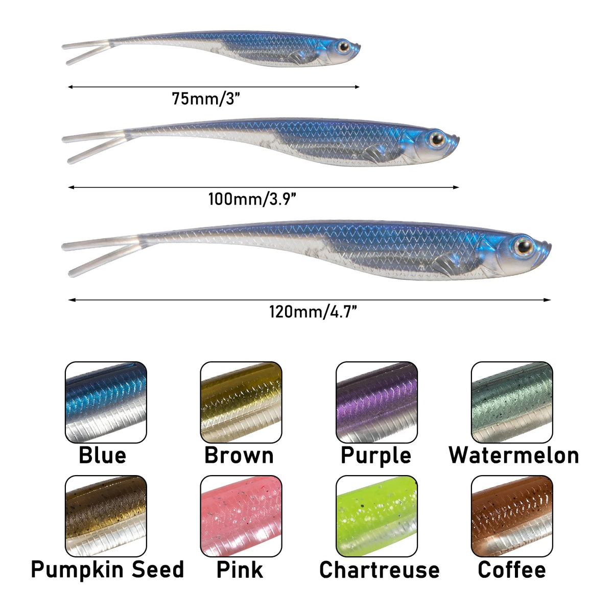 Fork-Tail Finesse Soft Baits