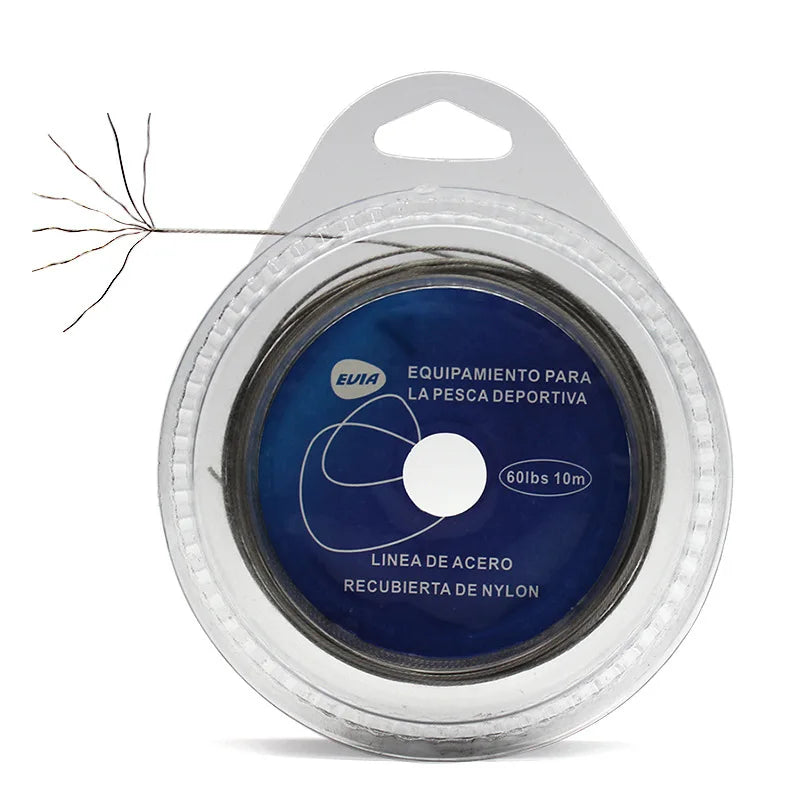 Nylon-Coated Wire Leader – 10m
