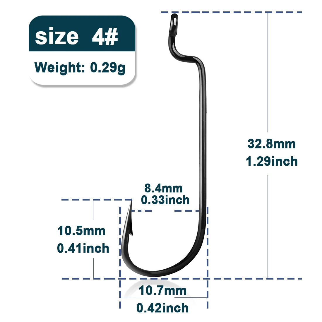 EWG Wide-Gap Worm Hooks