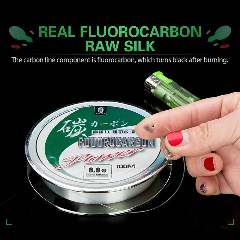 100% Fluorocarbon Fishing Line – 50/100m