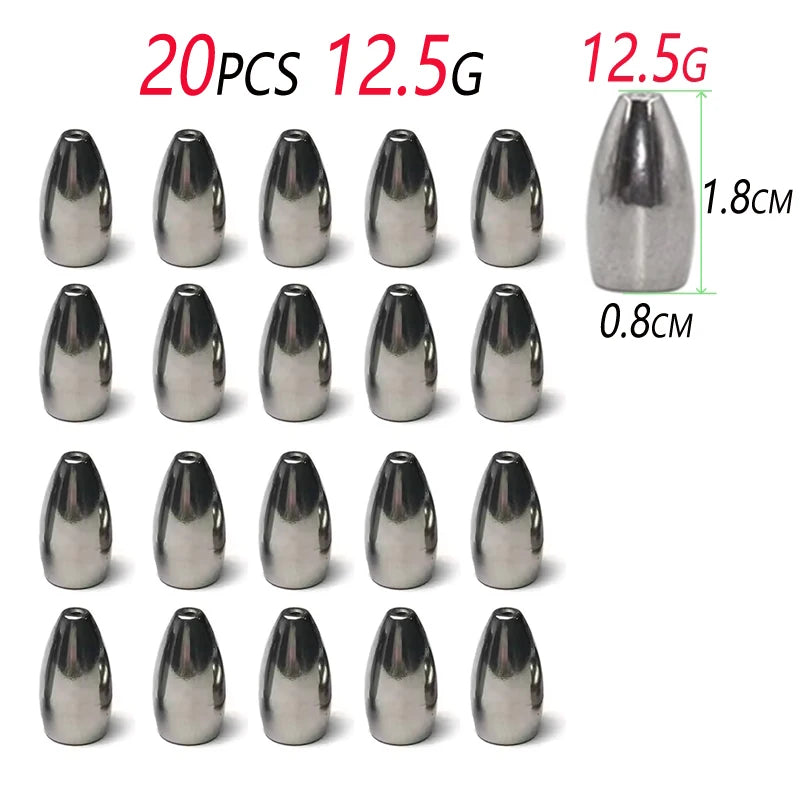 Texas/Carolina Rig Bullet Weights – 20 Pack