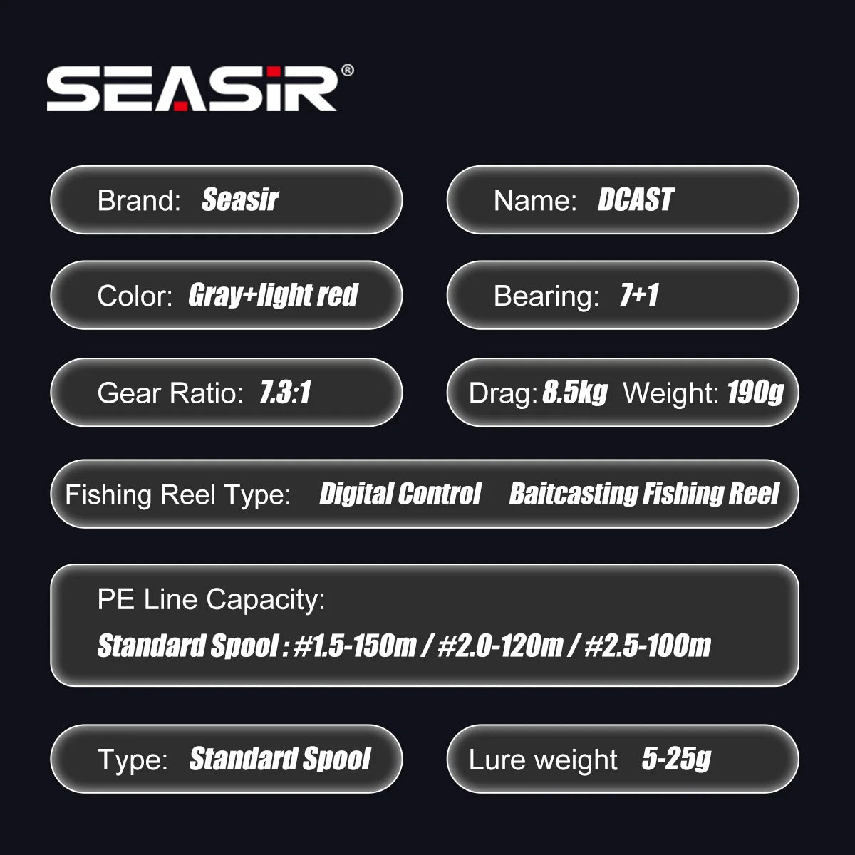 Digital-Control Baitcasting Reel – 7.3:1