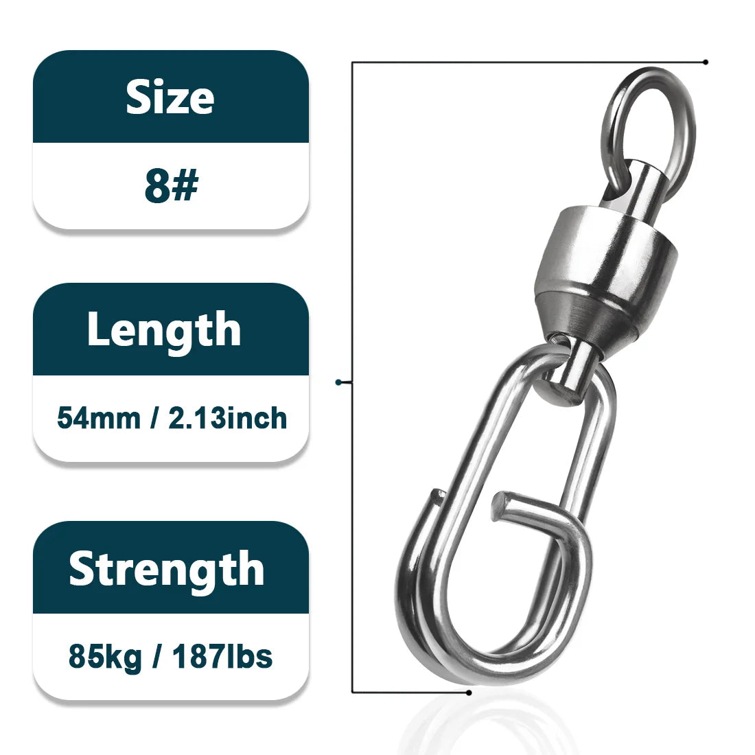 Heavy-Duty Ball Bearing Swivels with Snap