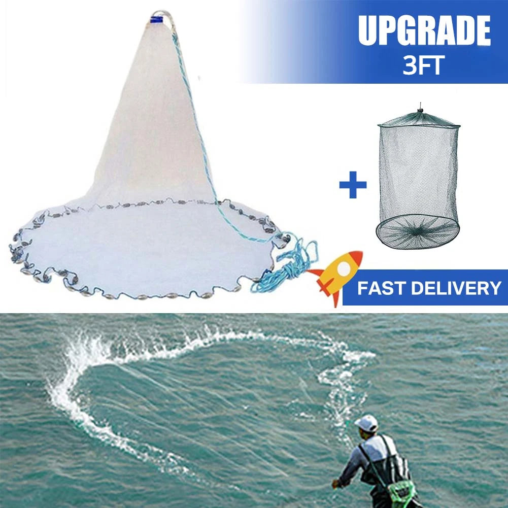 Bait Cast Net with Weighted Edge