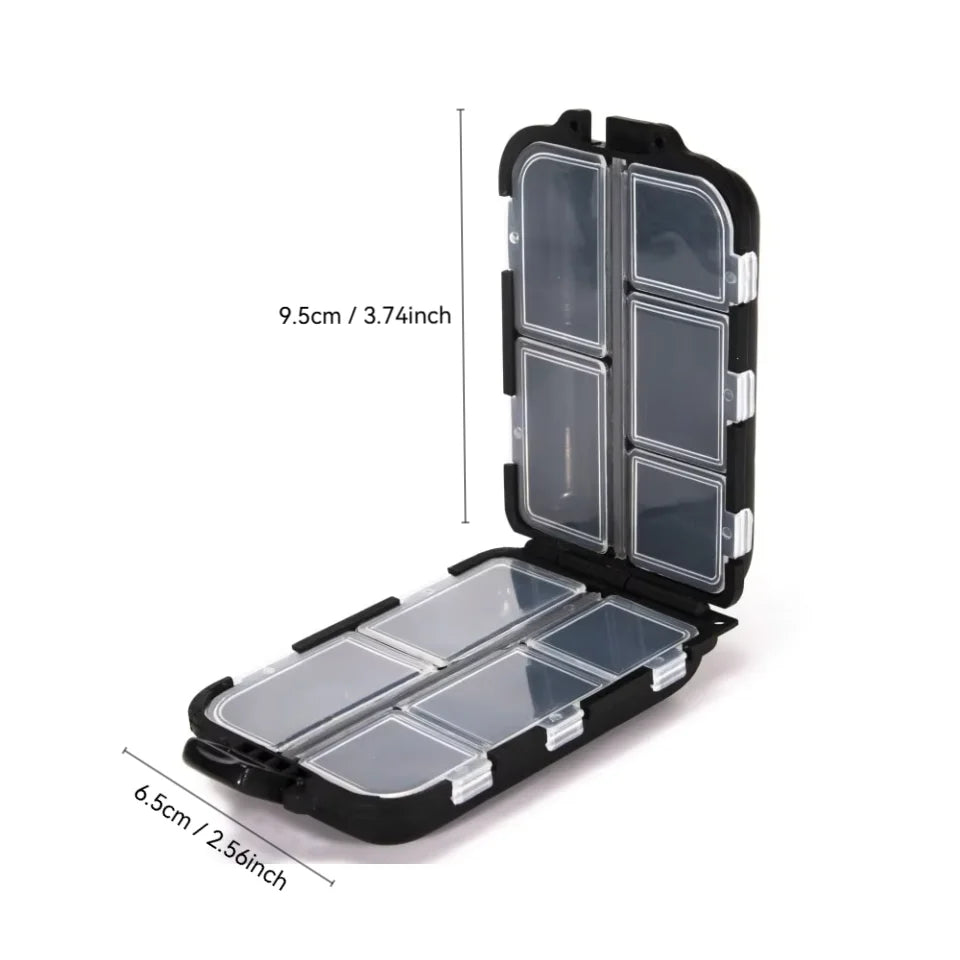Double-Sided 10-Compartment Tackle Box