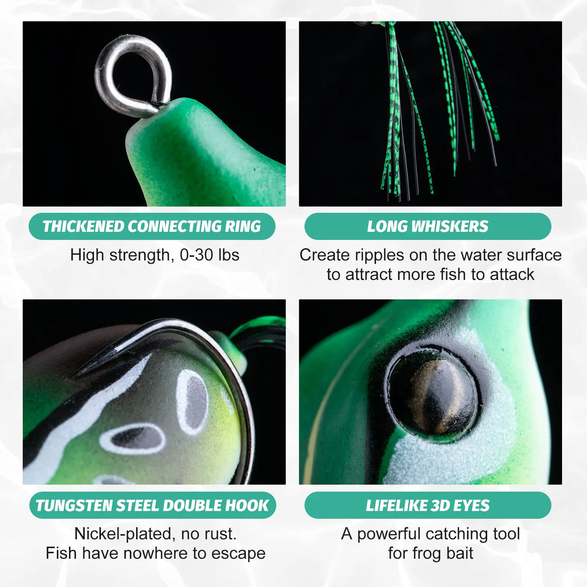 Topwater Frog Lure Set – 5 Pack