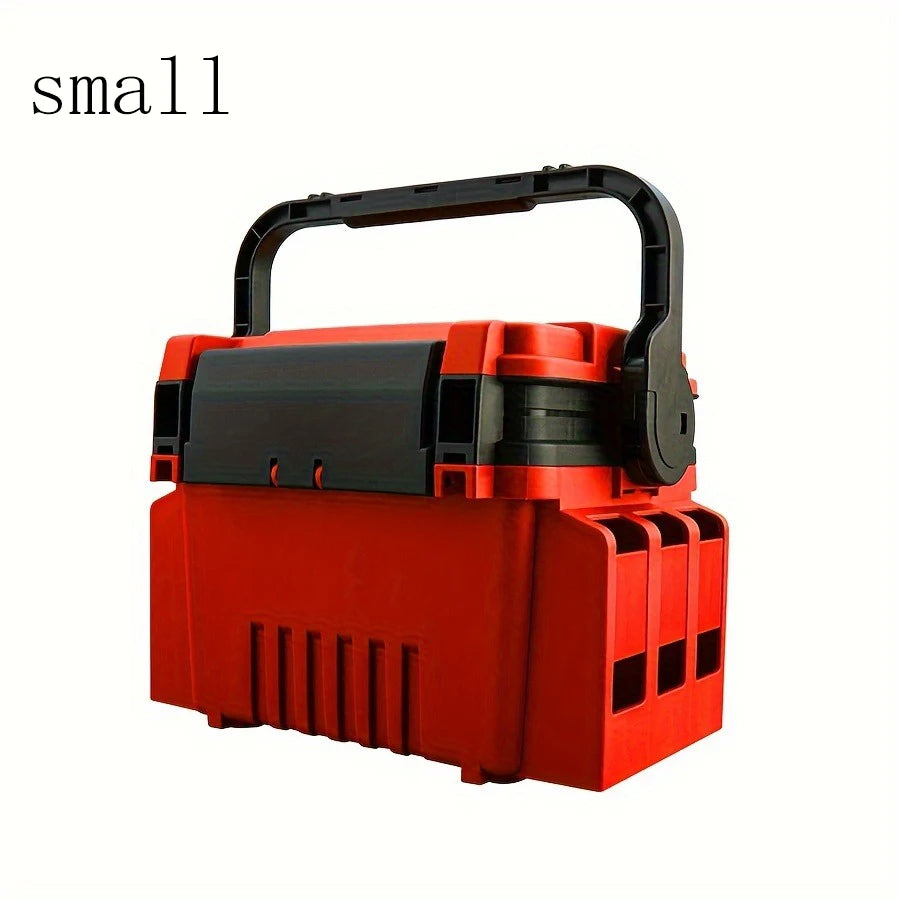 Portable Tackle Box with Rod Holder
