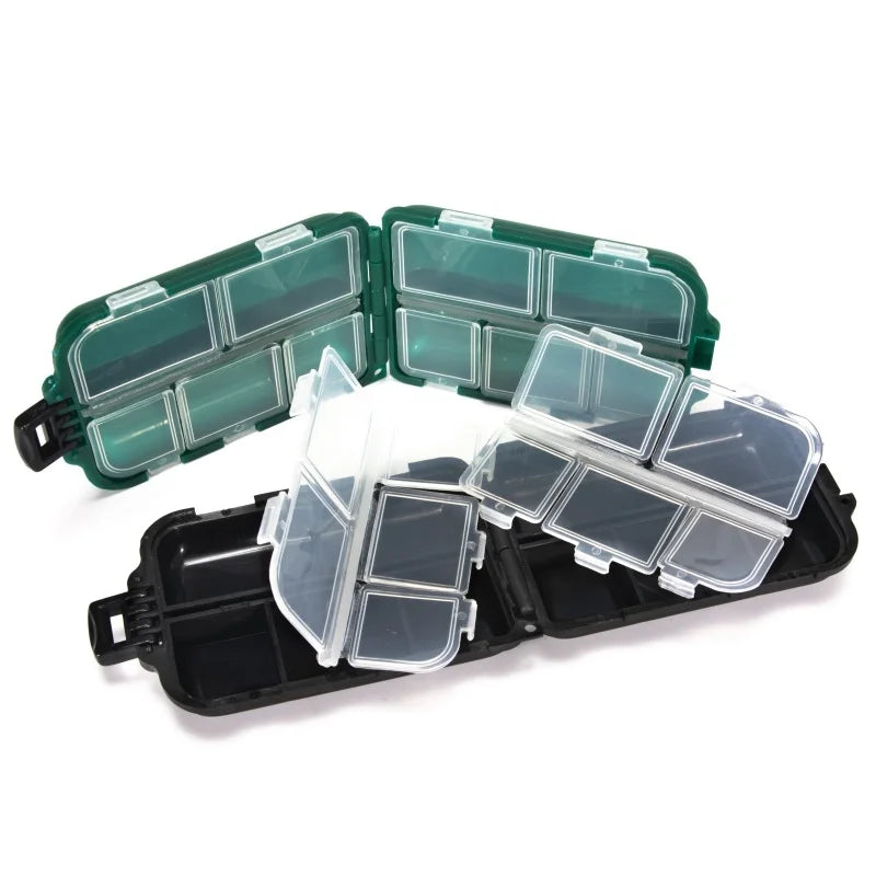 Double-Sided 10-Compartment Tackle Box