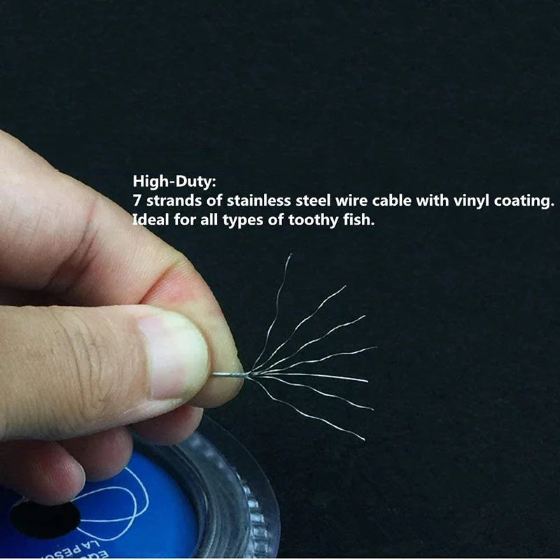 Nylon-Coated Wire Leader – 10m
