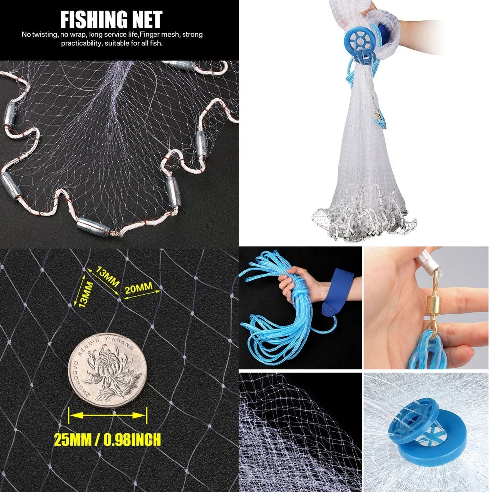 Bait Cast Net with Weighted Edge