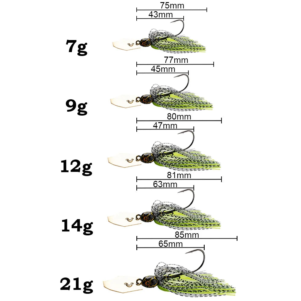 Weedless Bladed Jig Lure