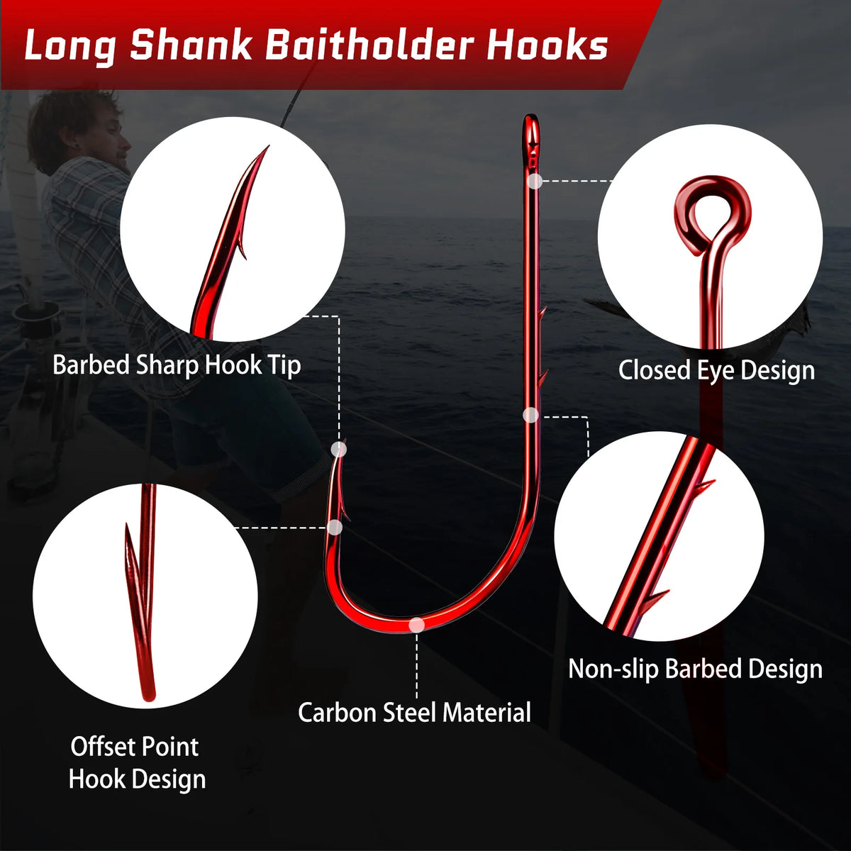 Long-Shank Baitholder Hooks