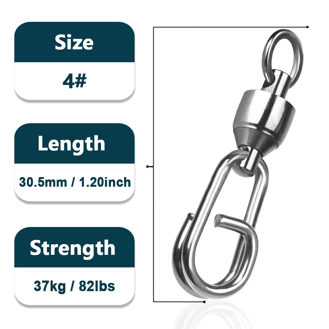 Heavy-Duty Ball Bearing Swivels with Snap