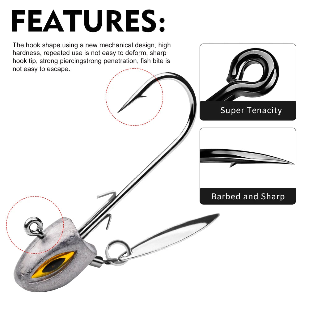 Underspin Jig Heads – 3 Pack