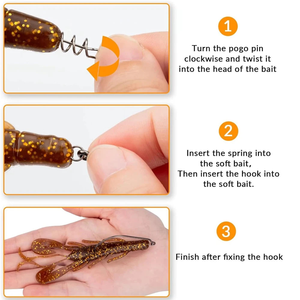 Screw-Lock EWG Worm Hooks – 10 Pack