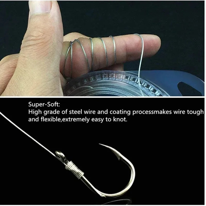 Nylon-Coated Wire Leader – 10m