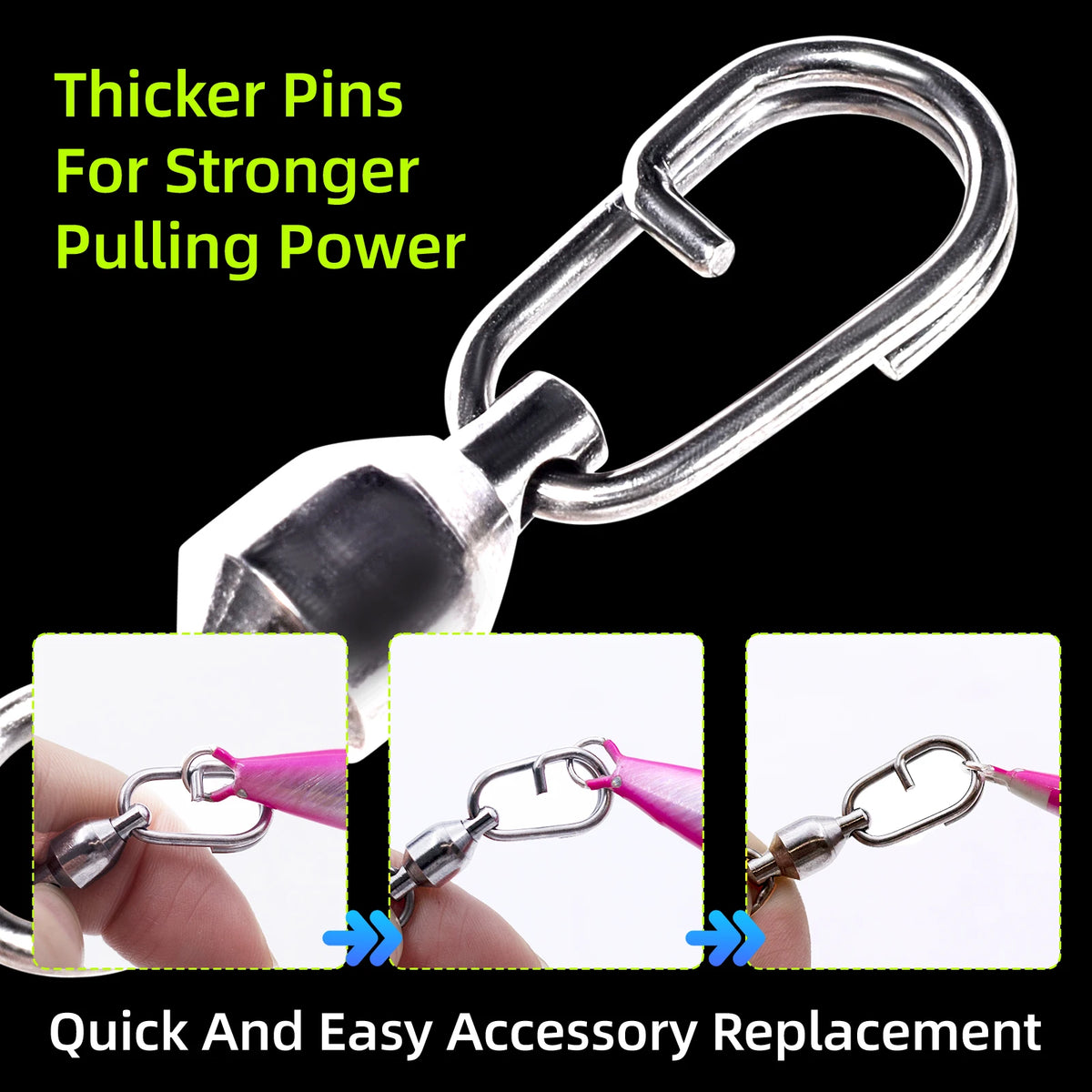 Heavy-Duty Ball Bearing Swivels with Snap