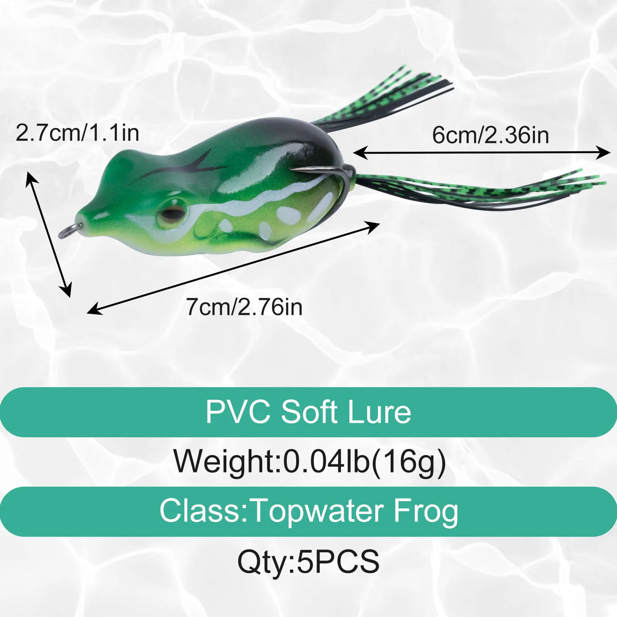 Topwater Frog Lure Set – 5 Pack