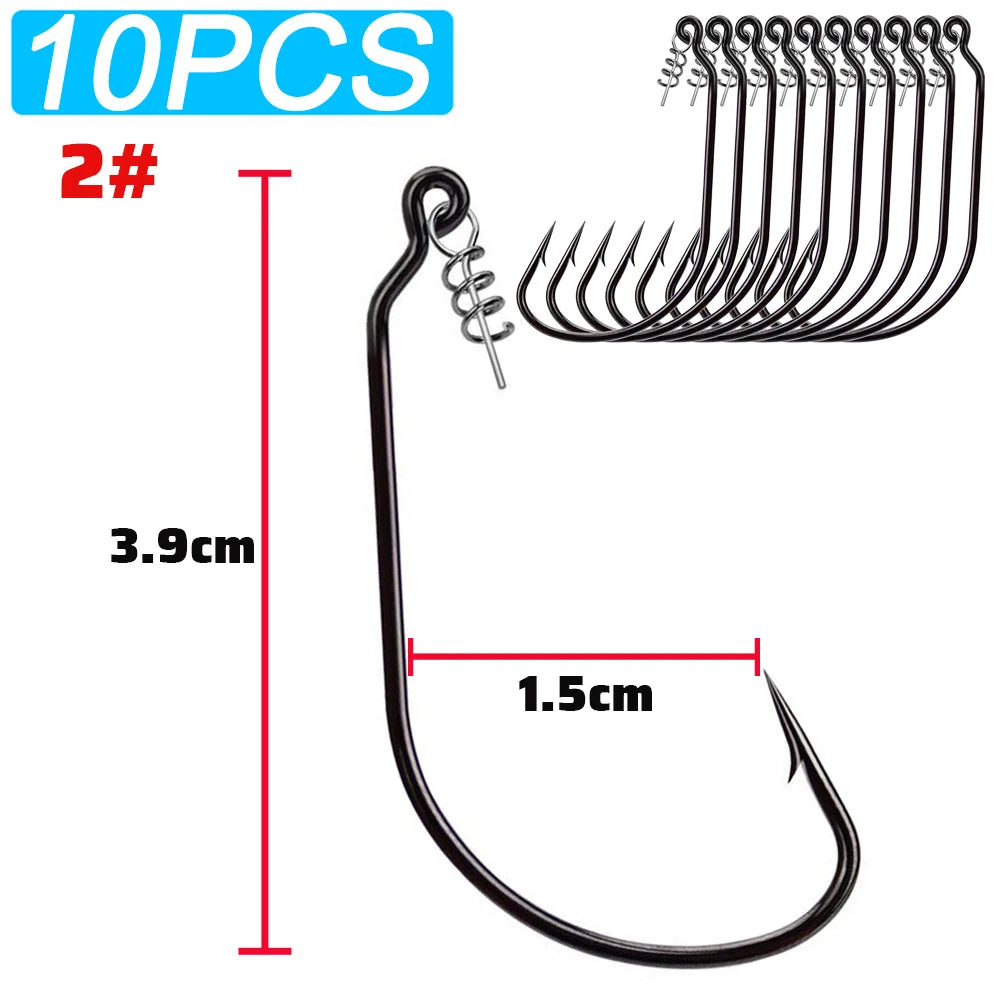 Screw-Lock EWG Worm Hooks – 10 Pack