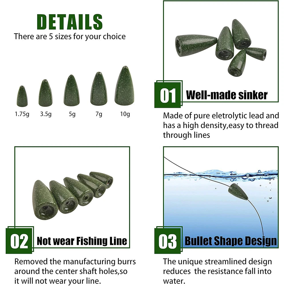 Painted Bullet Weights