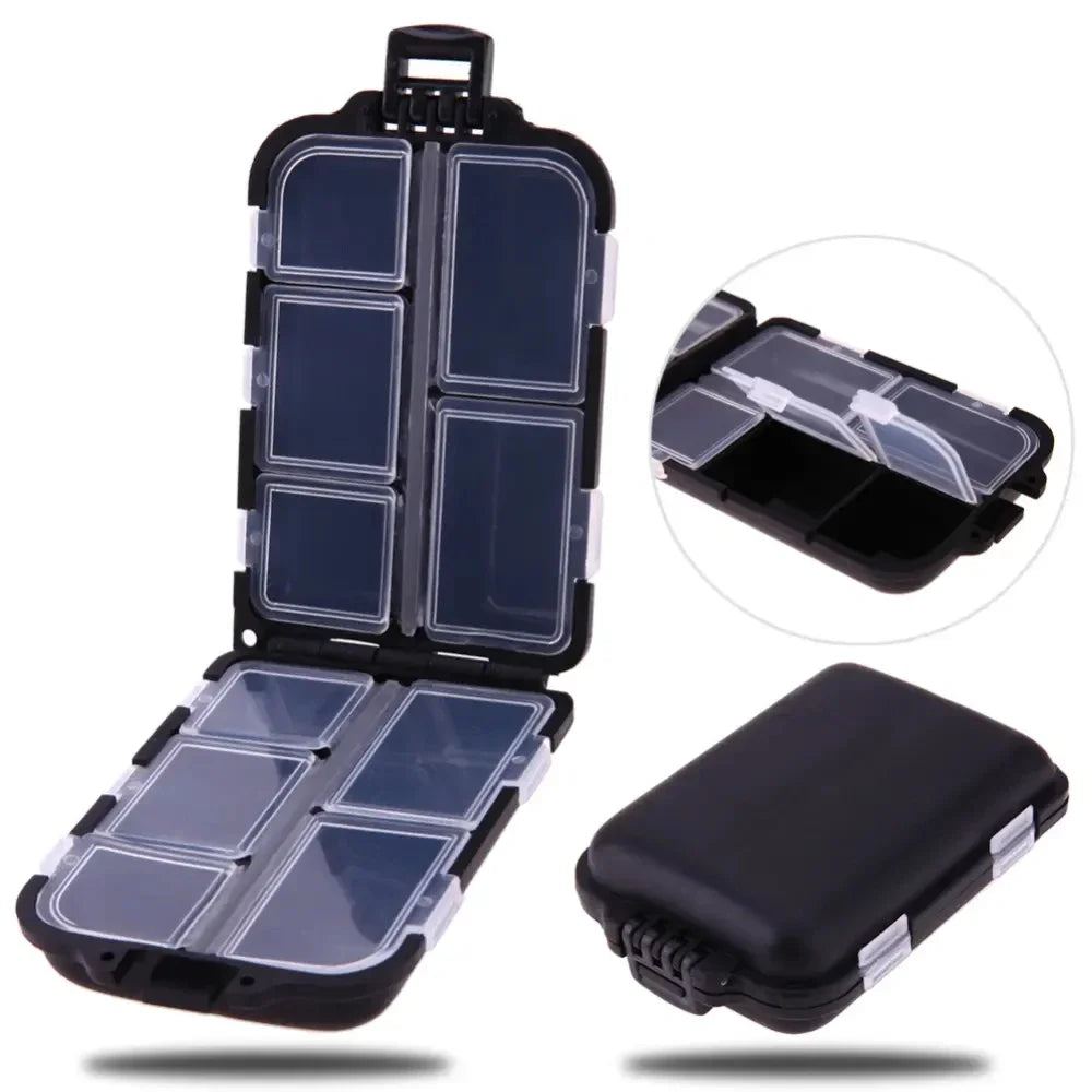 Double-Sided 10-Compartment Tackle Box