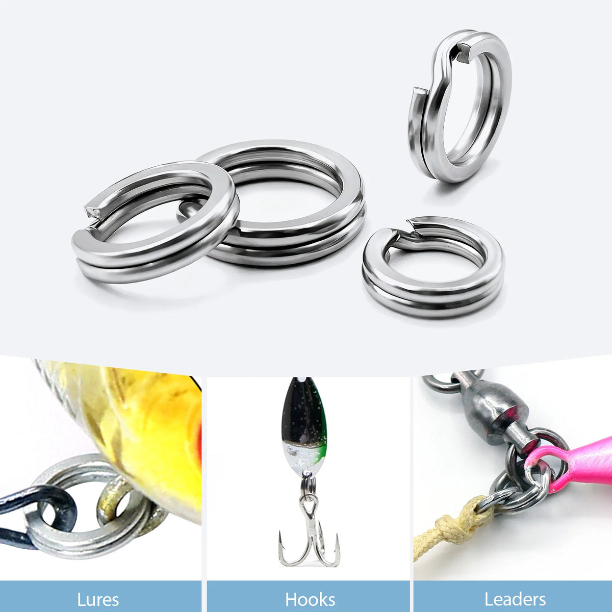 Heavy-Duty Stainless Split Rings