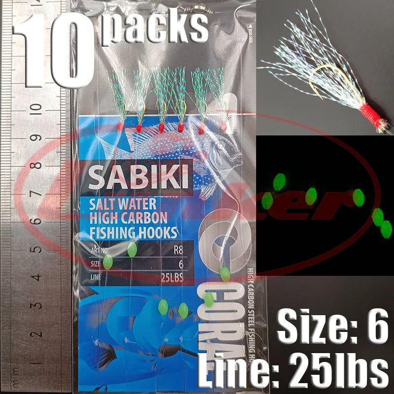 Glow Sabiki Fishing Rig
