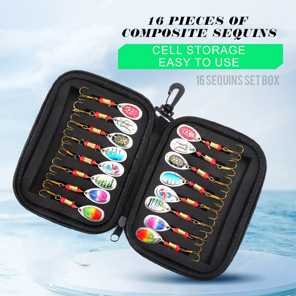 Inline Spinner Lure Kit – 16 Piece